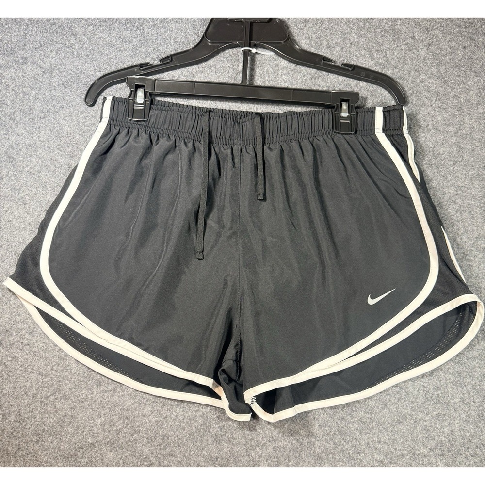 Nike Women's Tempo Dri-FIT Running Shorts Black Whiteโ Trim Size L